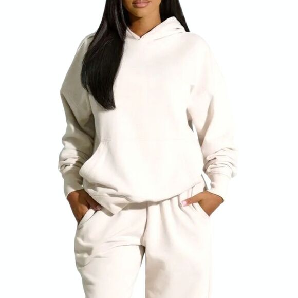 Naked‎ Wardrobe Jogger Cozy Sweatpants Women's sz XL in White NEW WITH TAGS - Picture 4 of 12
